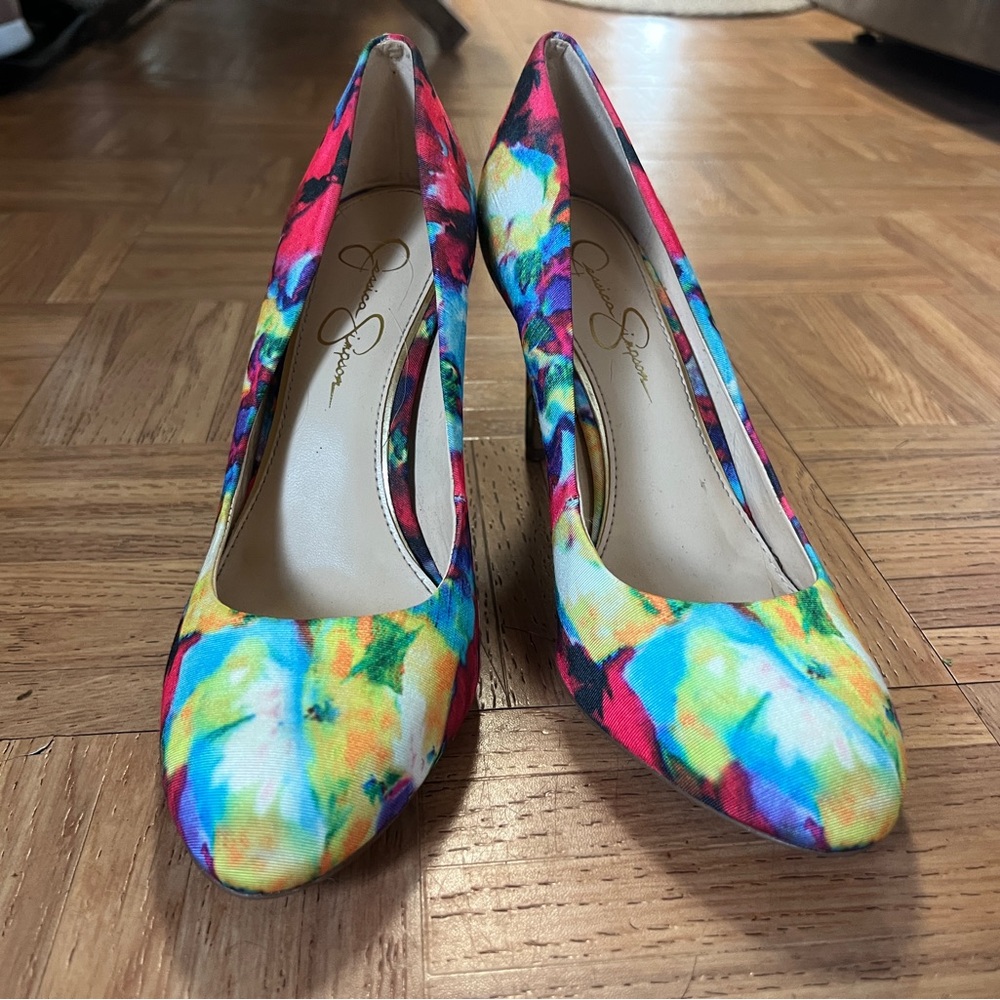 Colorful Floral Jessica Simpson Heels
